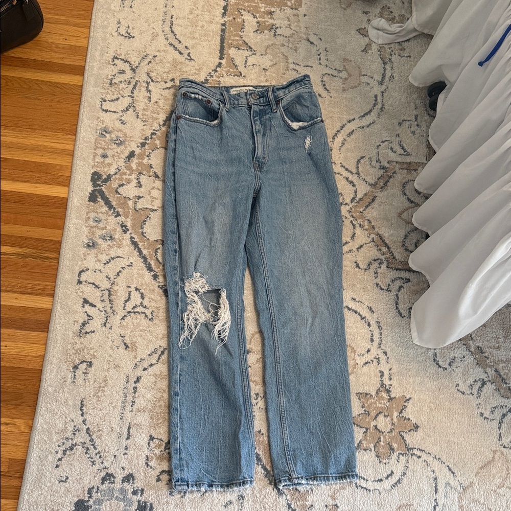 Abercrombie & Fitch curve love high rise 90’s straight jean